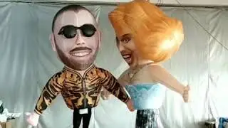 Inflatable walking persons