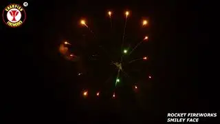 Sky rocket fireworks smiley face
