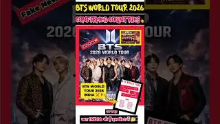 BTS💜 2026 World Tour real list aa gayi..par ek countryअभीmissing😶&zwj;🌫️💜#bts #facts #btsarmy #kpop #fyp