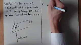 Vectors - Cartesian Equation of a Plane and Distance from a Point to the Plane