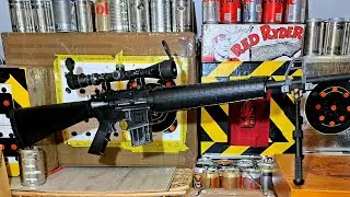 Modded Milbro SYNM16 M16 .22 break barrel air rifle v Crosman MTR77NP M16!