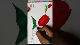 Tulip Painting For Kids | Paint With Chikki | Preschool Tulip Drawing for Kids | #coloring