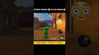 Green Criminal Vs Yellow Criminal Gameplay In Free Fire 2022|Yellow Criminal Shorts#shorts #criminal