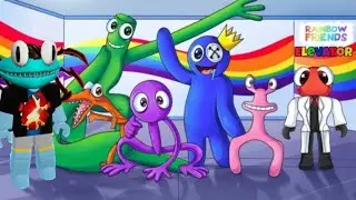 Rainbow Friends Odd World Elevator Chapter 2: CRAZY CART RIDE & MINI-GAME MADNESS!
