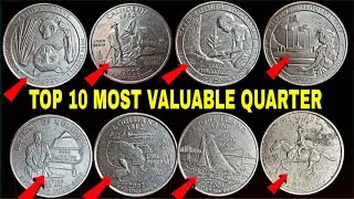 Top 10 MOST Valuable State Quarter Dollar Coins Worth BIG MONEY 💰 Hidden Coins Still in Circulation!
