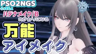 【PSO2NGS】ハデナメイク/Bのかわりになる万能メイク紹介！いろんな顔タイプに合う【キャラクリ】