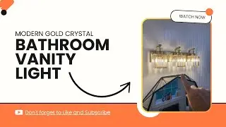 Modern Gold Crystal Bathroom Vanity Light | Perfect Bathroom Wall Light | 3-Light Bathroom