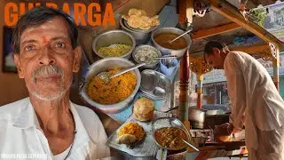 This Place is Famous for Puri & Curry - Gulbarga Famous Breakfast | One Man Army @IndianFoodExplorer