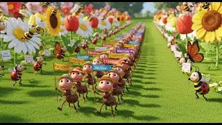 The Tiny Ants Go Marching Song | Fun Counting & Action Rhyme for Kids | Nursery Rhymes