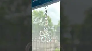 DIY SpongeBob-inspired flower cloud car charm🤍 #spongebob #caraccessories #jewelrymaking #tutorial
