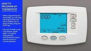 Copeland Blue Series - 1F95-0671 - 6-inch - How Do I Program My Thermostat