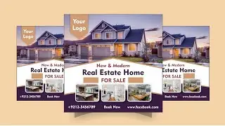 How to design real estate post in coreldraw | Real estate post kaise banaye