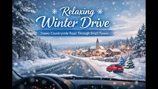 Peaceful Winter Journey 1❄️ Snowy Road & Small Towns | Chill Drive