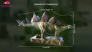 Jurassic park life size laying eggs animatronic Stegosaurus statue
