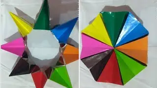 Easy Origami Magic Circle Fireworks - Fun Paper Toy - no scissors no glue Craft - Cool Origami