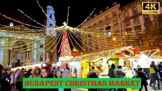 BUDAPEST CHRISTMAS MARKET 2025 | Szent István Bazilika |  Vörösmarty Tér | Hungary | 4K