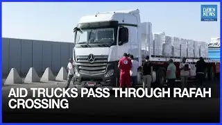 Aid Trucks Bound For Gaza Pass Through Egypt's Rafah Crossing | Dawn News English