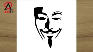 How to draw Anonymous Mask Tattoo Design - Tattoo series Part - 2