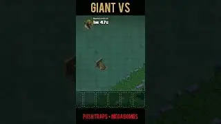 GIANT vs PUSH TRAPS FUNNY MOMENT || Clash of clans || #coc #cocattack #coctraps #funnyreels