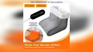 #26*28*22cm Electric Heated Foot US/EU Warmers Soft Feet Heating Pad 9-gear adjustable temperature