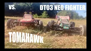 Kyosho Tomahawk Vs. Tamiya DT03 Neo Fighter - RC RWD Buggy Rally Head to Head