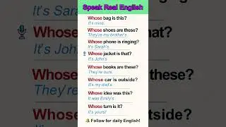 &ldquo;Whose&rdquo; Questions in Daily English | Speak Real English