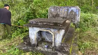 With a hoe as a tool, you can clear anything, and it's the perfect tool for clearing a grave.