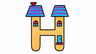 H for House 🏠 | Alphabet Drawing for Kids | Easy Step by Step
