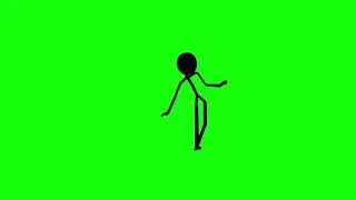 DANCING STICK MAN gREEN sCREEN