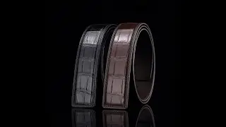 D&acirc;y nịt da c&aacute; sấu nam phần bụng 3.8cm phong c&aacute;ch c&ocirc;ng sở trẻ trung hợp thời trang hiện đại Yimita