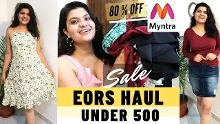 Myntra eors sale haul under 500 2021,tops,Dresses,t-shirts,joggers,skirts, denim ,ajio