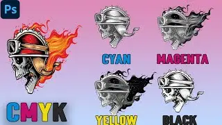 How to separate colors in photoshop CMYK for screen printing