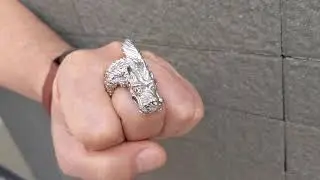 Handmade Silver Dragon Ring