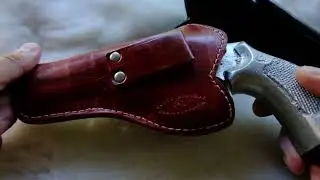 Cal38 Leather open top holster for smith and wesson 686 4 inch