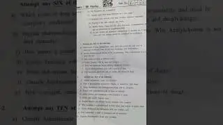 Pharmacology Winter 2024 Question Paper Msbte d pharm