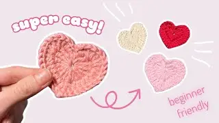 easy crochet heart | how to crochet a heart beginner friendly tutorial