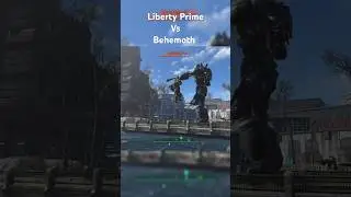 Liberty prime kills behemoth #youtubeshorts #gaming #falloutgame #fallout4 ￼