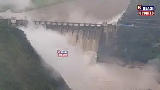 NHPC Salal Dam Gates Opened. NHPC Salal Dam & Chenab River Visuals