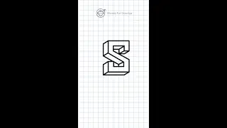 very easy how to draw 3D letter S  3D  S drawing