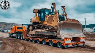 Extreme Heavy Haul: Komatsu D475AX Bulldozer Transported by Poultidis#megamachine#heavytransport