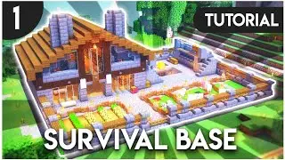 🔥 Minecraft : How To Build A 𝐒𝐮𝐫𝐯𝐢𝐯𝐚𝐥 𝐁𝐚𝐬𝐞 Tutorial | Part -1 | [Java/MCPE/Bedrock] 1.21+ |