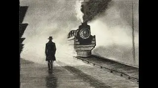How to Draw a Realistic Train with Silhouette Man | Easy Pencil Drawing Tutorial Step-by-Step