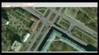 Vissim 9 пробный перекрёсток