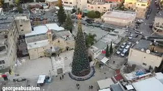 Nazareth by drone..mary's well  ..basilica of the annunciation