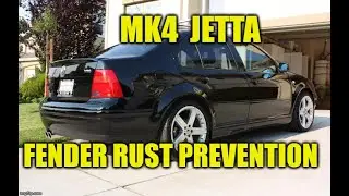 VW MK4 JETTA -Easy fender rust prevention 1999-2004
