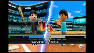 Wii Sports - Baseball - SuperMii vs Ren