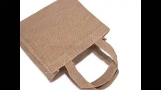 Natural Jute Burlap Tote Bags with Handles