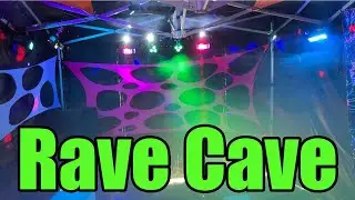 Setting up the RAVE CAVE Party Tent for Hire in Doncaster South yorkshire for a Birthday party