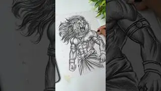 Narsimha Drawing 🔥#shorts #narsimha #mahavtarnarsimha #art #drawing