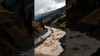 flood road side #landslide #mudslides #flooddisaster #nature #shortfeed #aishorts #travel